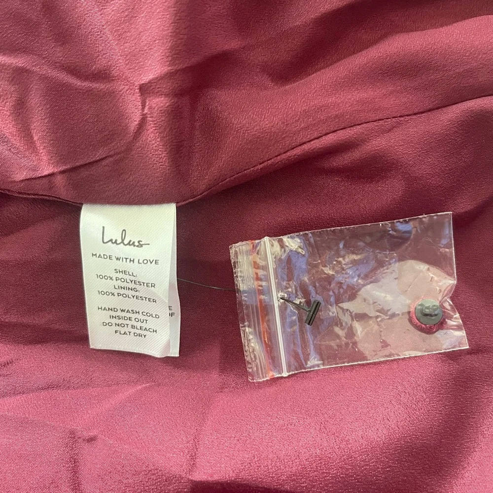 Lulus Evening of Elegance Jacquard Wrap Dress XL Burgundy - Picture 6 of 7